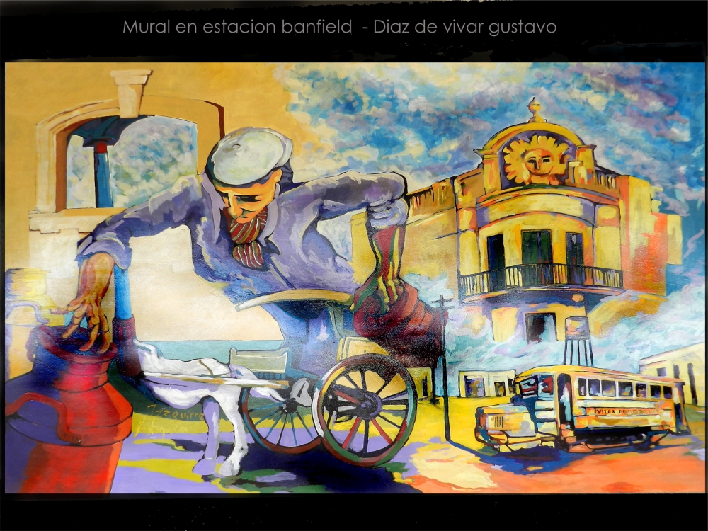 "Mural en la estacion Banfield - Diaz de vivar g" de Gustavo Diaz de Vivar