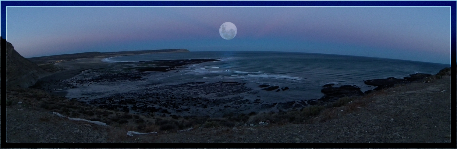 "Luna llena en el Golfo San Jorge" de Claudio Jord