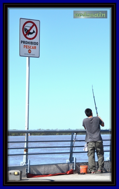 "Prohibido pescar" de Osvaldo Ral Sosa