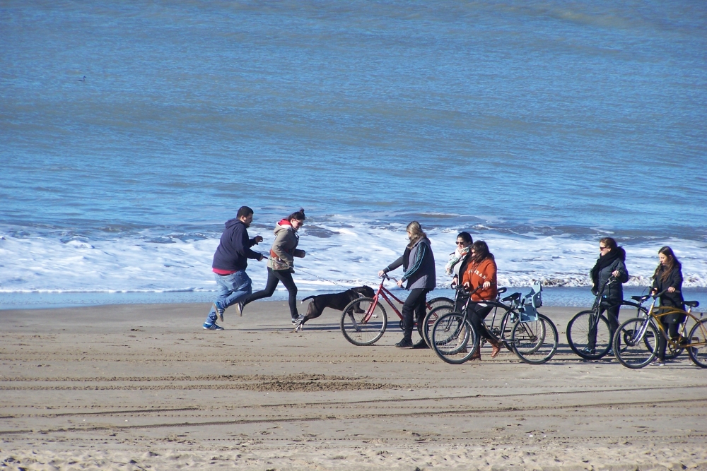 "La playa en invierno, unos van, otros vienen..." de Jos Luis Mansur