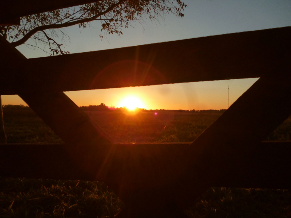 "Atardecer en la tranquera" de Sandra Ramirez