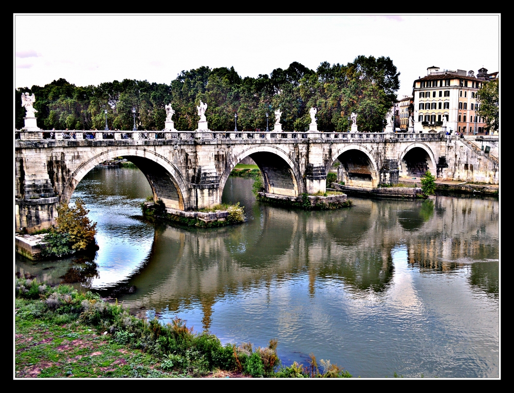 "En Roma por el Tiber, Ponte Sant Angelo" de Fernando Bordignon