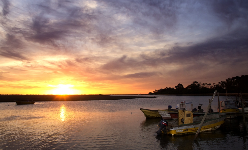 "botes al caer el sol" de Edith Polverini