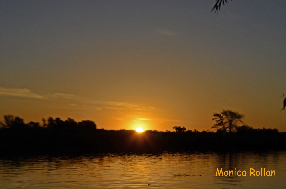 "Atardecer en el camino de remeros" de Monica Rollan