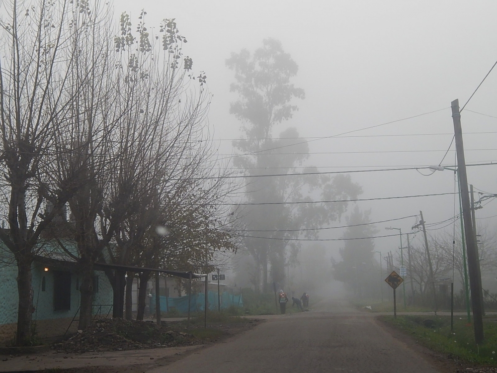 "Niebla en el barrio en Villa Elisa" de Jos Luis Mansur