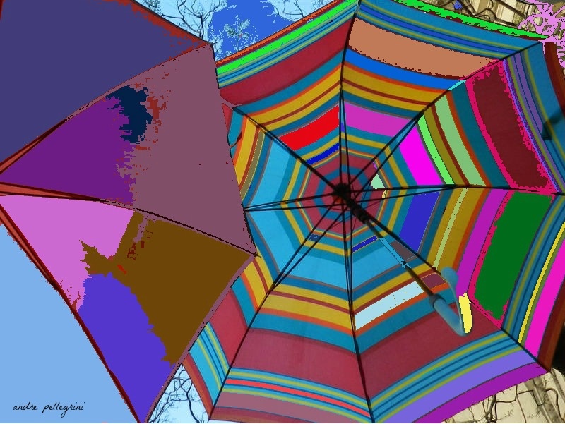 "Al Mal Tiempo ..Paraguas Multicolores" de Andrea Pellegrini