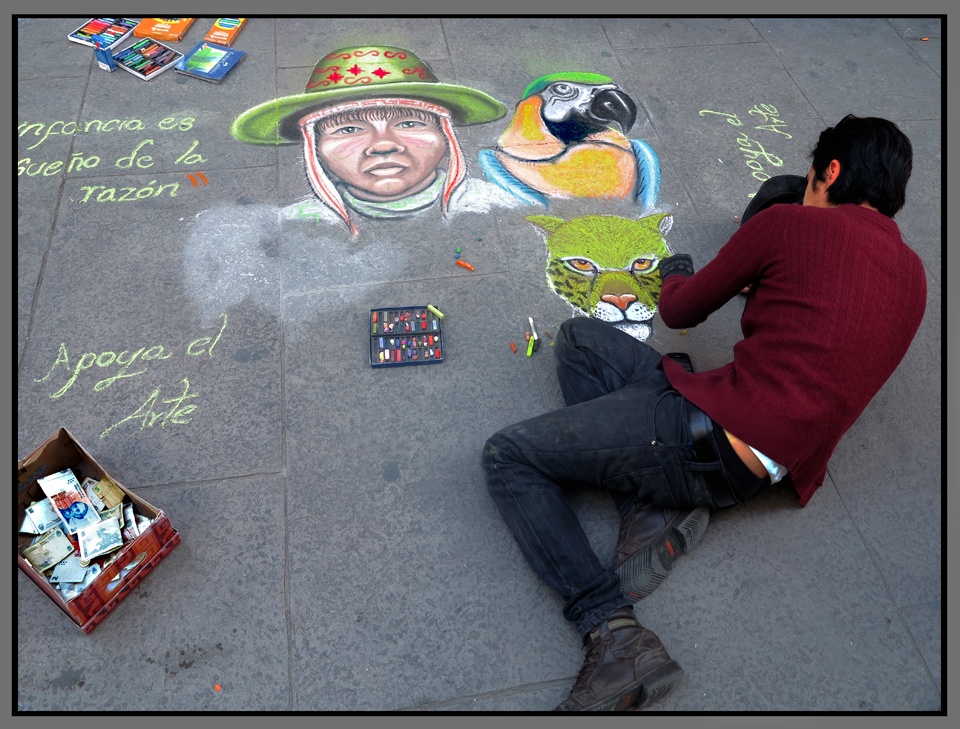 "Artista callejero" de Jorge Vicente Molinari
