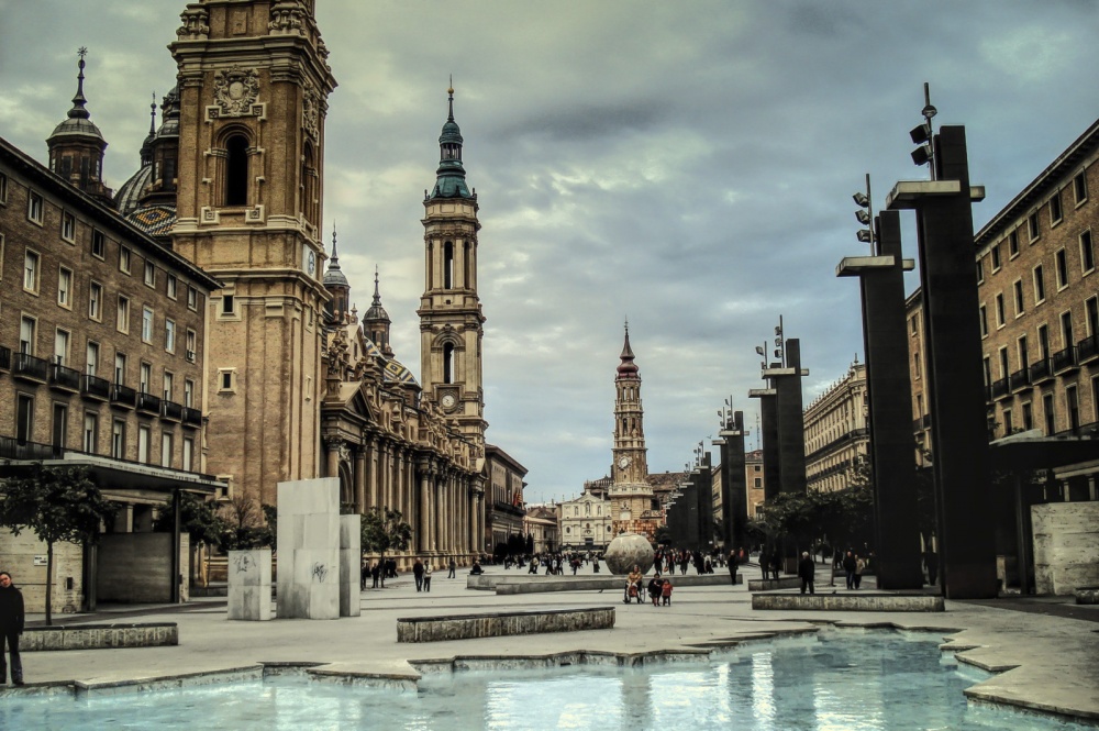 "** Plaza del Pilar **" de Antonio Snchez Gamas (cuky A. S. G. )