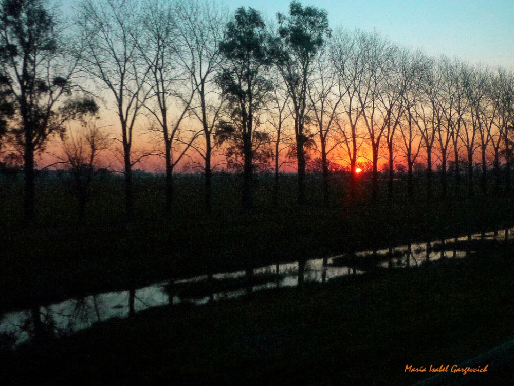 "Atardecer en la ruta" de Mara Isabel Gargevcich