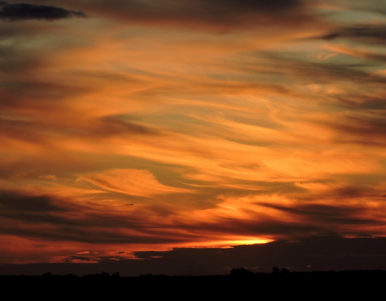 "Pincelado atardecer" de Silvia Olliari