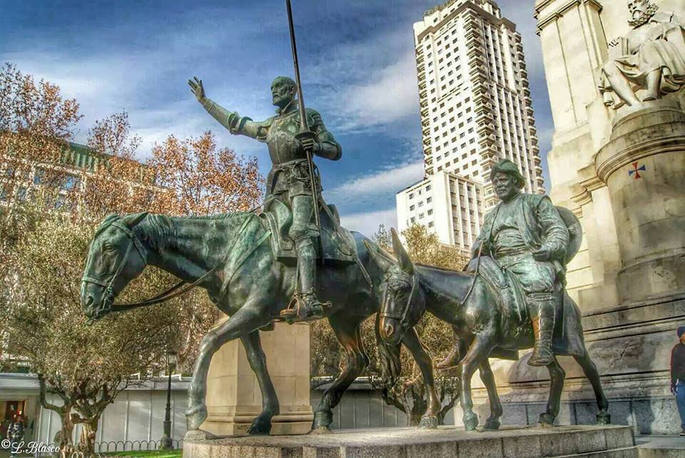 "Don Quijote y Sancho Panza" de Luis Blasco Martin