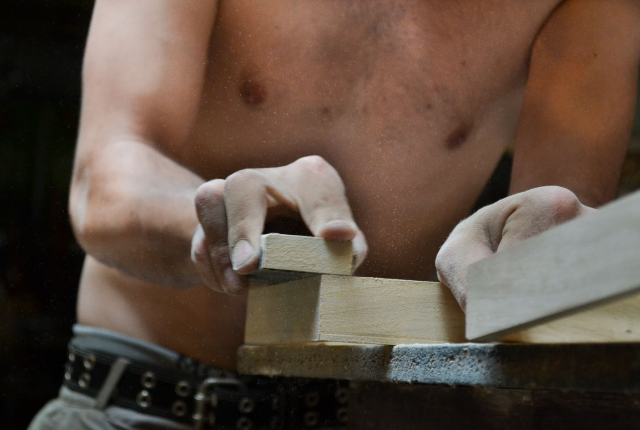 "` TRABAJANDO LA MADERA `" de Graciela Larrama