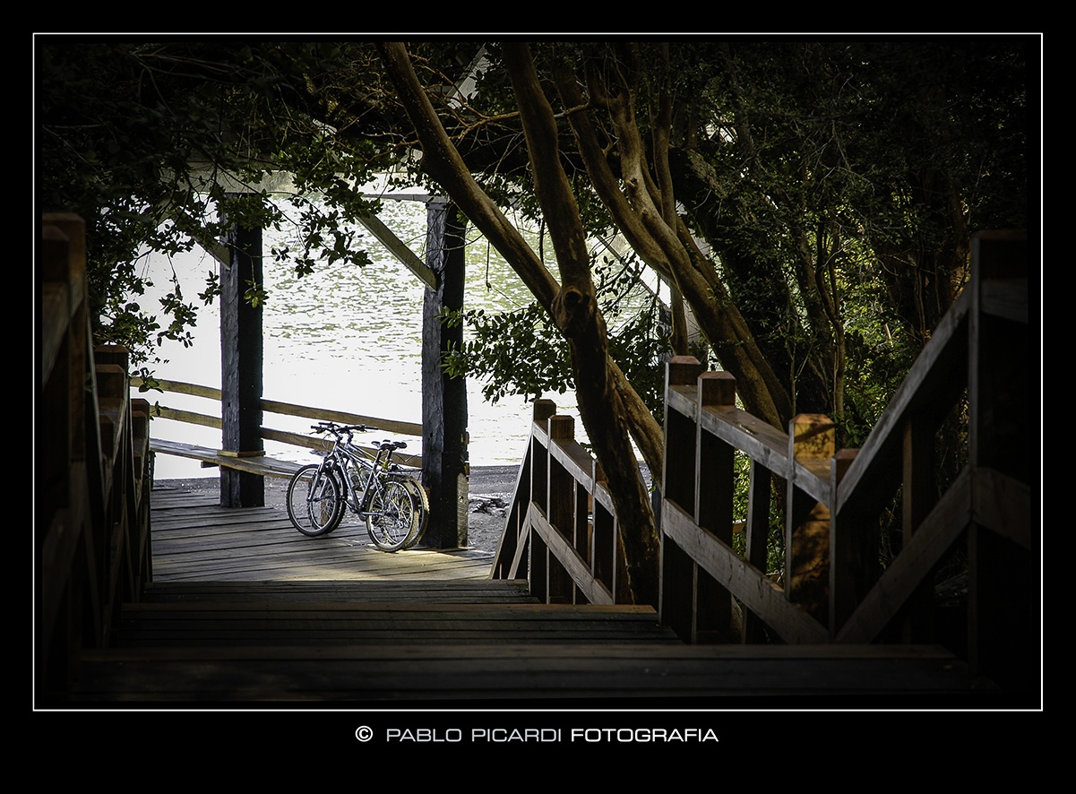 "Estacionadas en el muelle de Arrayanes..." de Pablo Picardi