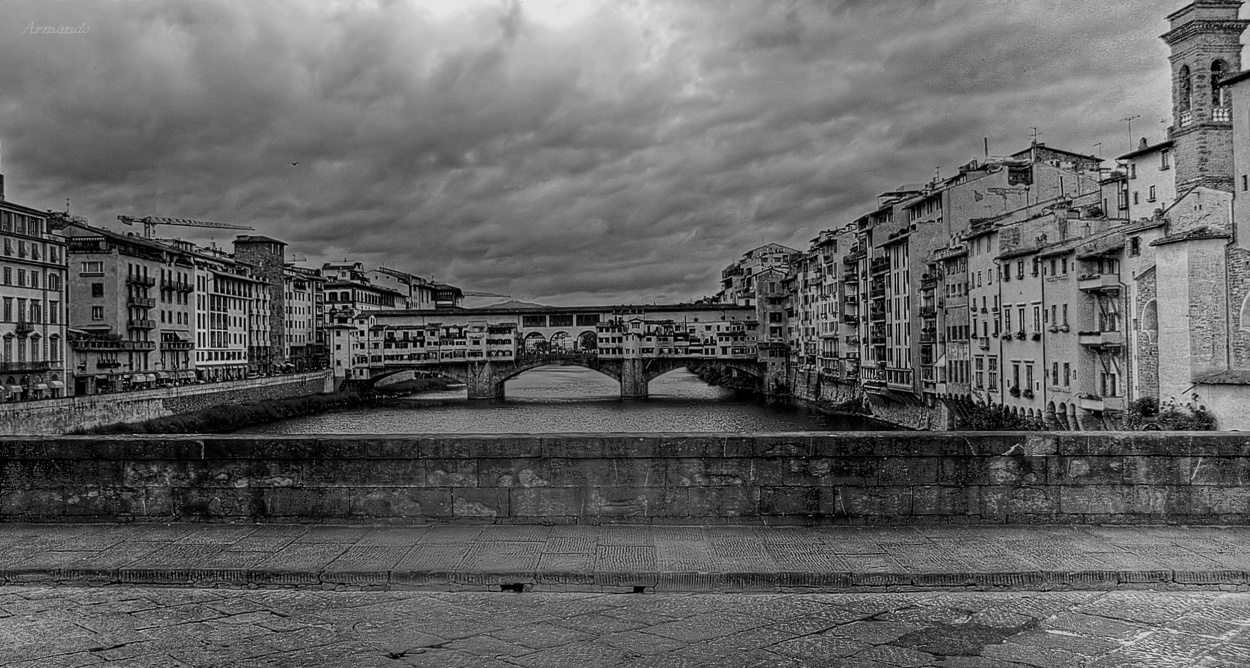 "Ro Arno y Ponte Vecchio" de Armando Kazimierski