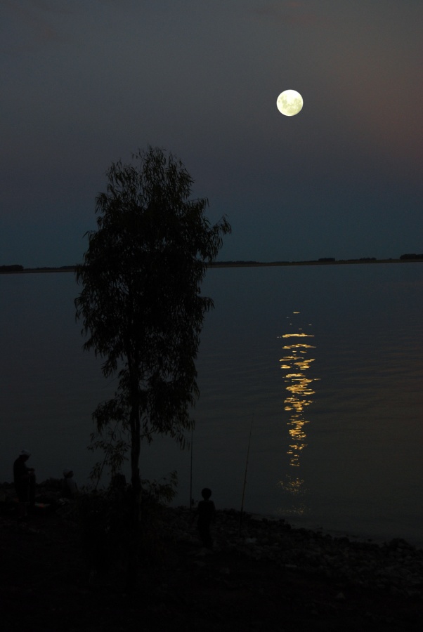 "`Pesca con luz de la luna`" de Angel Lorenzo Orozco