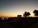 Mate en el atardecer de Montevideo