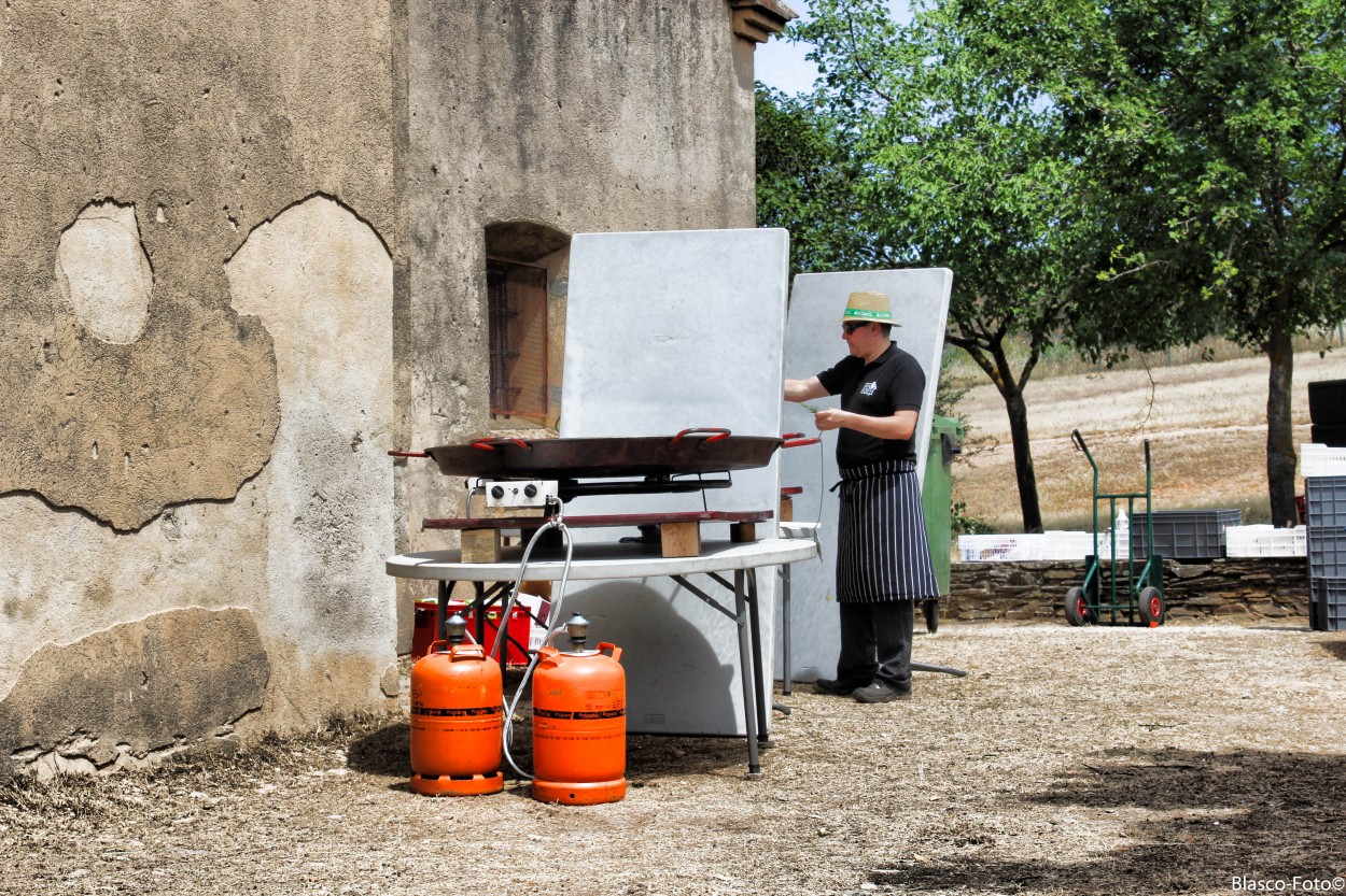 "Preparando la paella" de Luis Blasco Martin