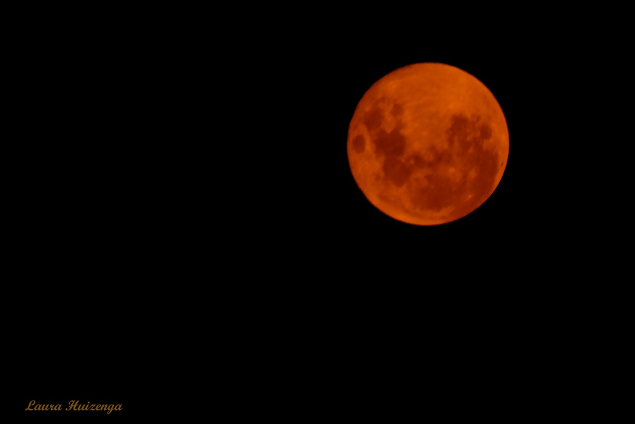 "Luna roja por el fuego" de Laura Noem Huizenga