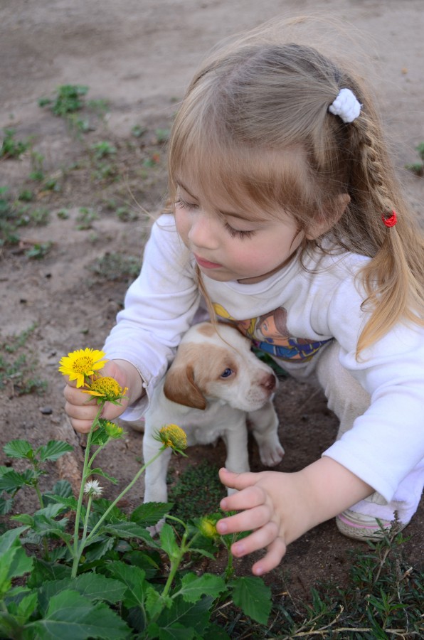 "Nia con perrito" de Carlos Eduardo Bagur