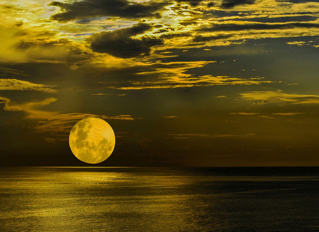 "Noche de luna en el mar" de Eduardo Jorge Pompei