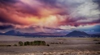 el cielo en llamas