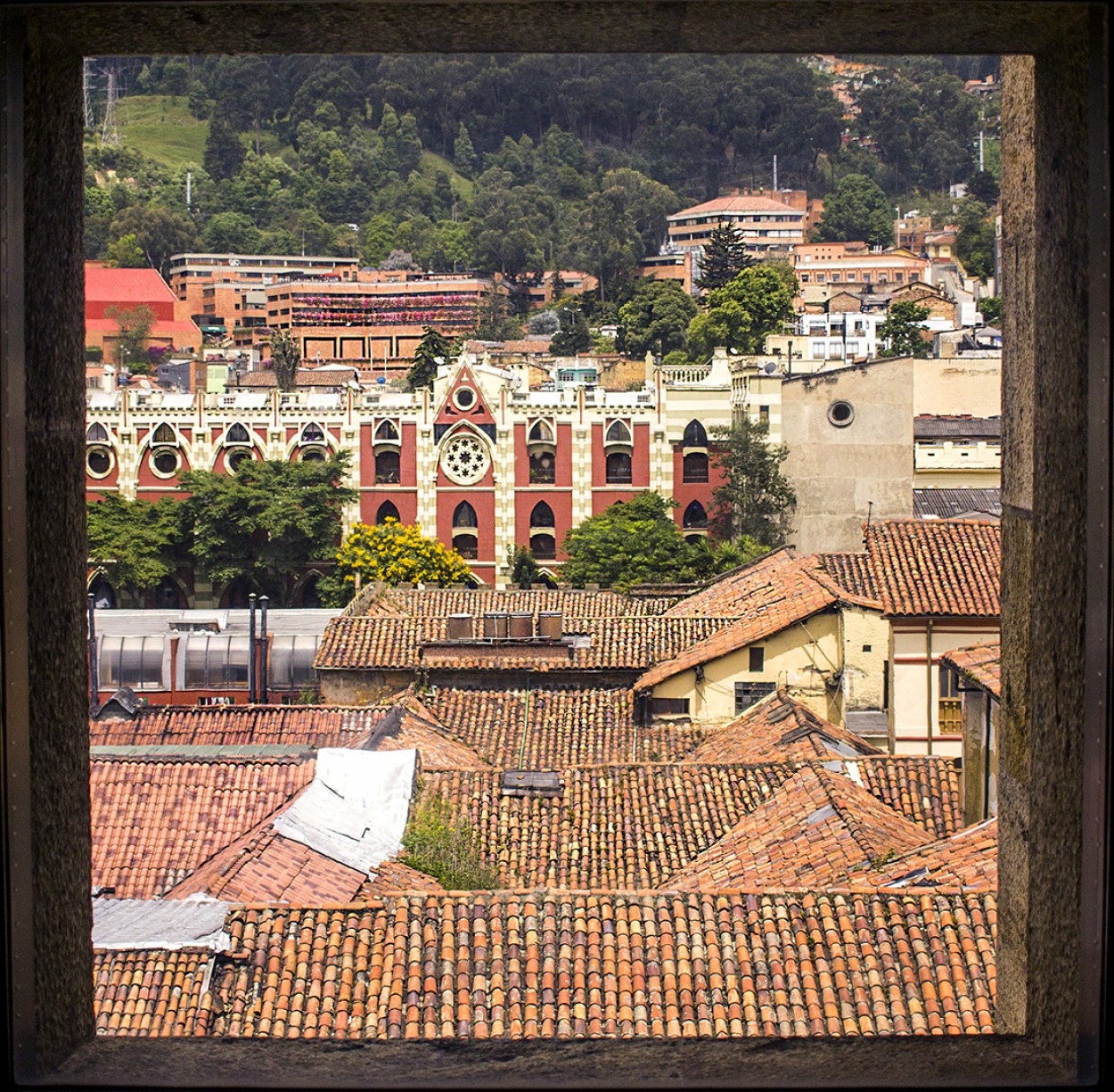 "Vista desde la ventana de la BLAA- Bogot" de Edwin Ral Roa Cediel