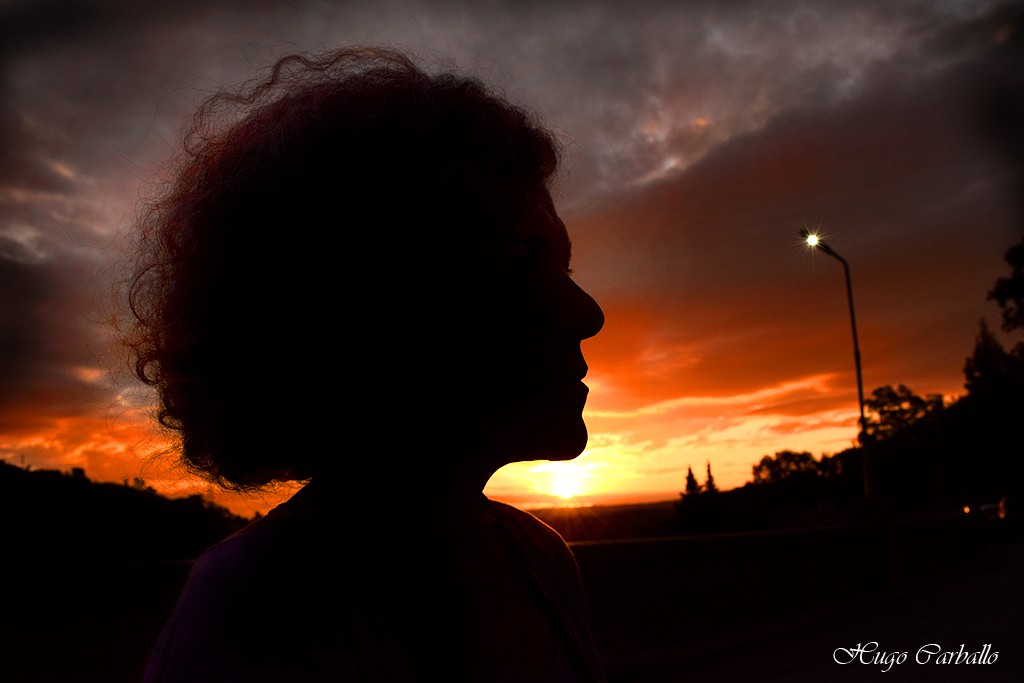 "Siluetas al atardecer" de Hugo Carballo (oxido)