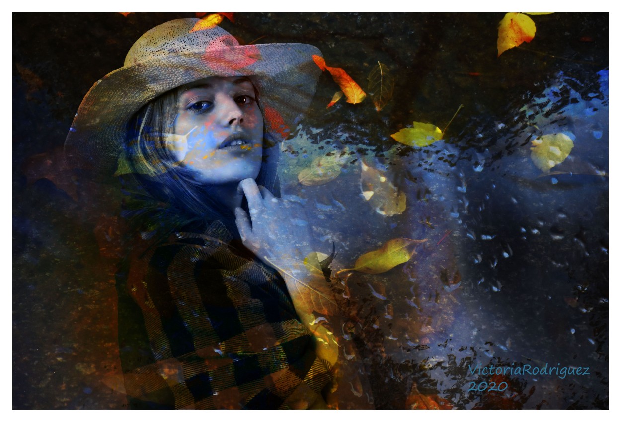 "Retrato en la lluvia." de Victoria Elisa Rodriguez