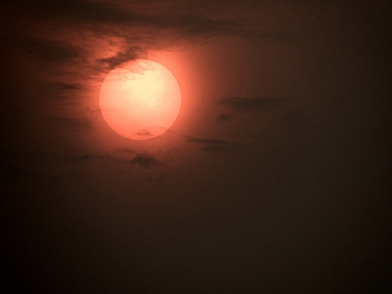 "Este que deu cor a foto da Lua, red in red!" de Decio Badari