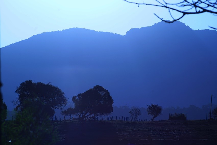 "Hora azul, silhuetas e formas." de Decio Badari