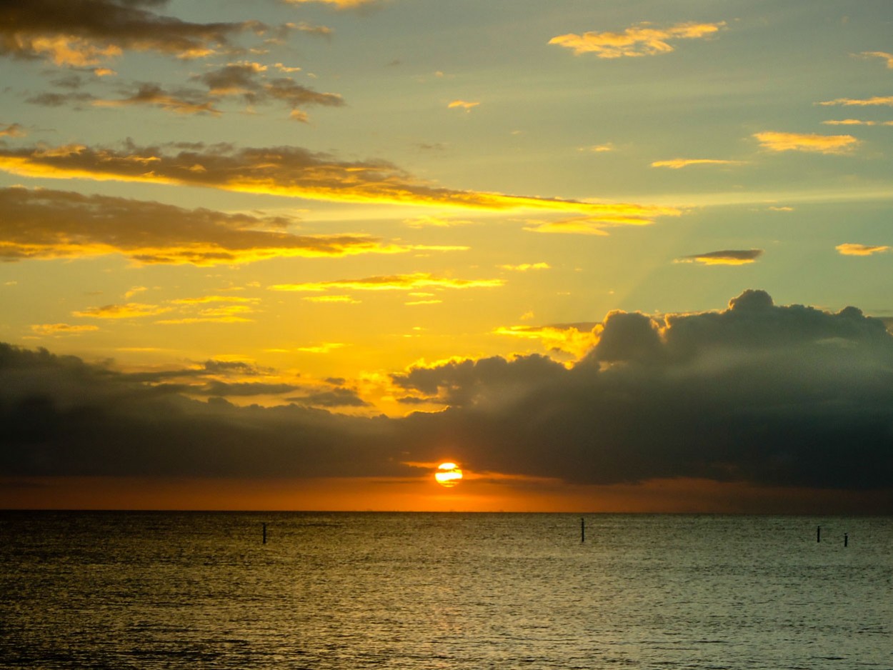 "Atardecer en la playa" de Laura Nardo