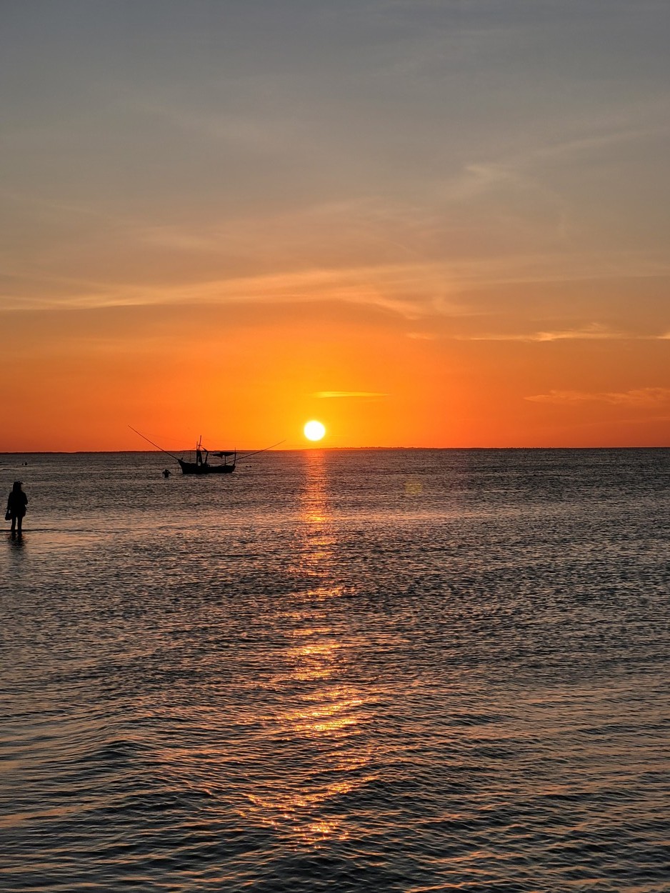 "Atardecer en el mar" de Ruth Saavedra