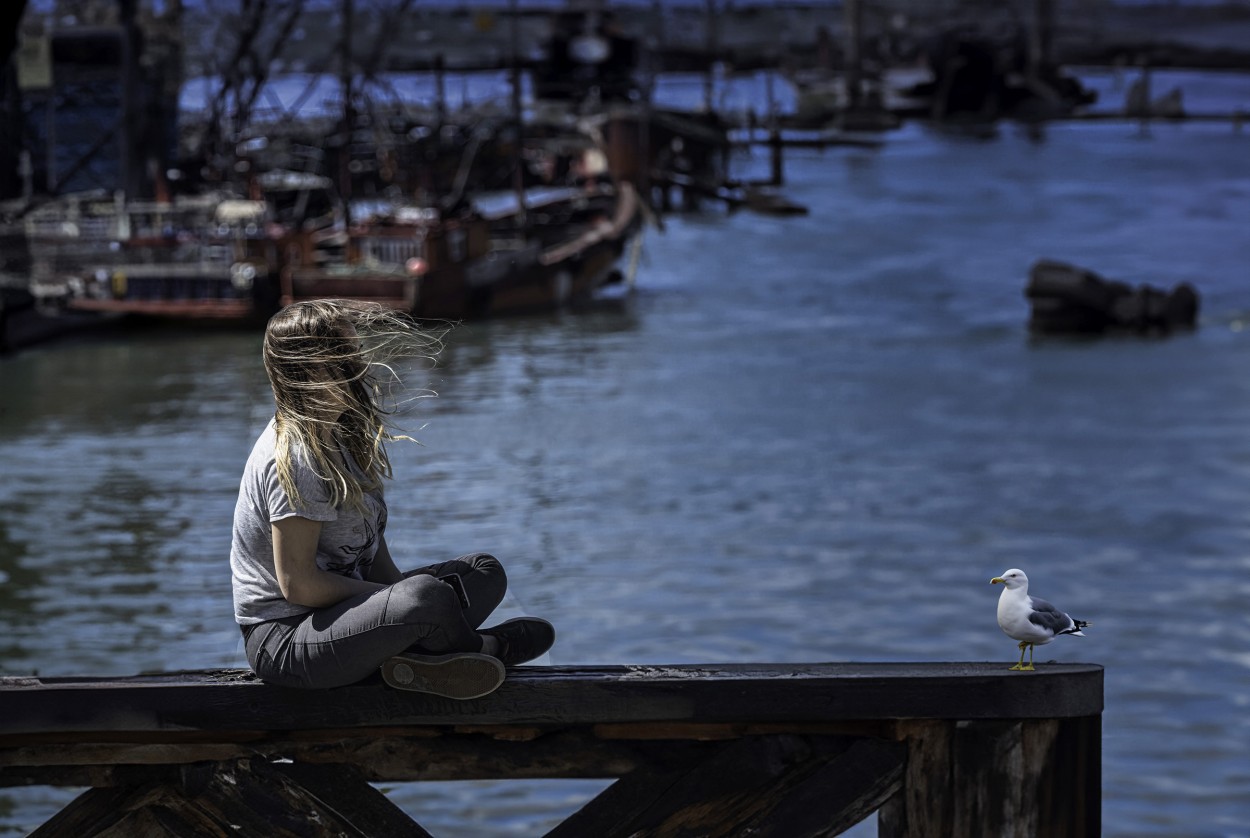 "`descansando en Mar del Plata`" de Carlos Cavalieri