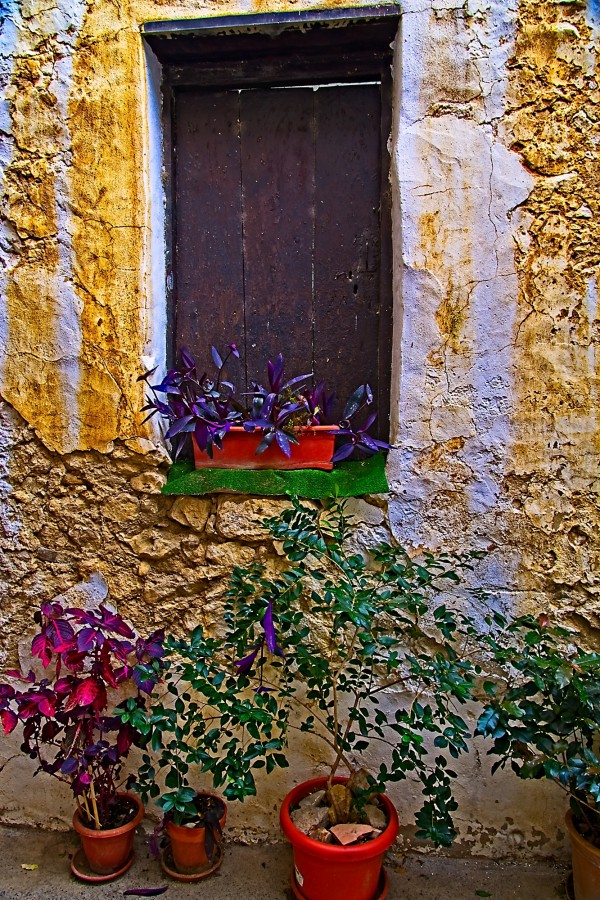 "Rubielos de Mora. Flores bajo la ventana." de Juan Beas