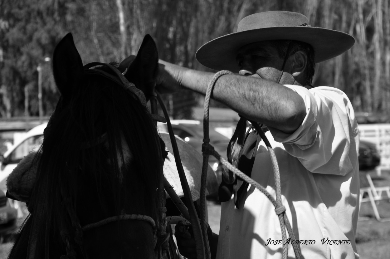 "el jinete de la estancia Las Leales" de Jose Alberto Vicente