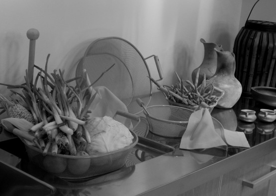 Foto 1/Cocina en blanco y negro