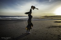 Danzando en la playa...