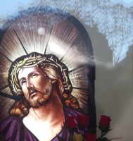 Vitreaux con la Imagen de Cristo crucificado