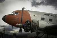 El primer avion en llegar a la Antrtida.