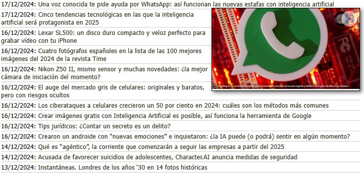 Actualidad en la web