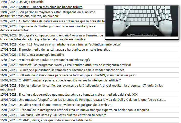 Actualidad en la web