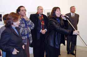 La Directora del Centro Cultural Recoleta, inaugurando los XII Encuentros.